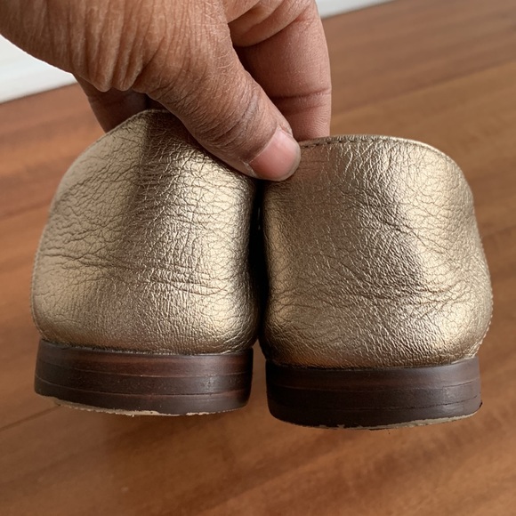 Patricia Nash Fia Leather Loafers Horsebit Pale Gold 9.5M Flats Business Office - Picture 12 of 17